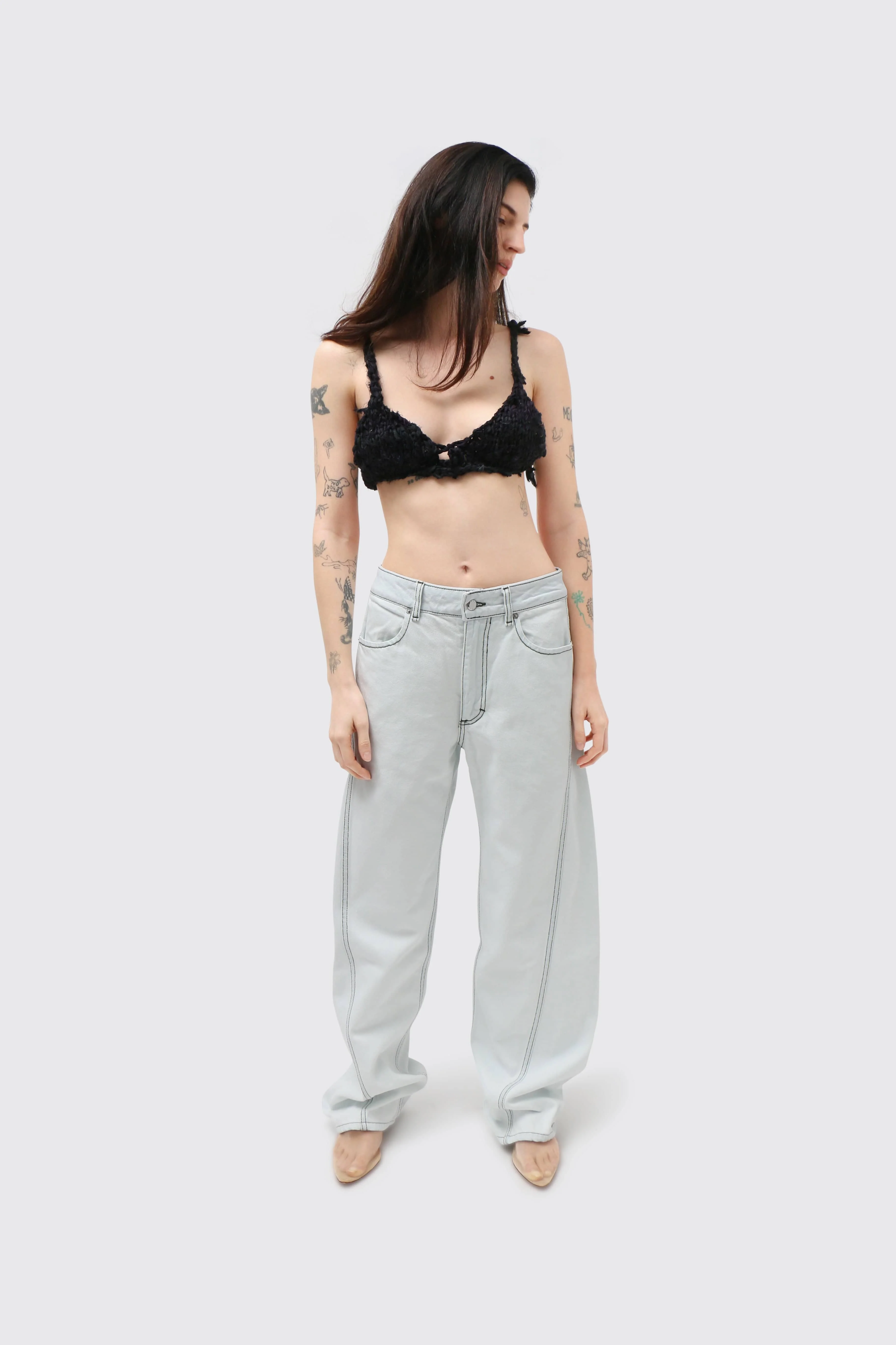 Dark Navy Silk Bralette 2